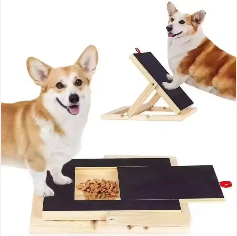 Wooden Dog Nail Scratch Board With Treat Drawer For Dogs
