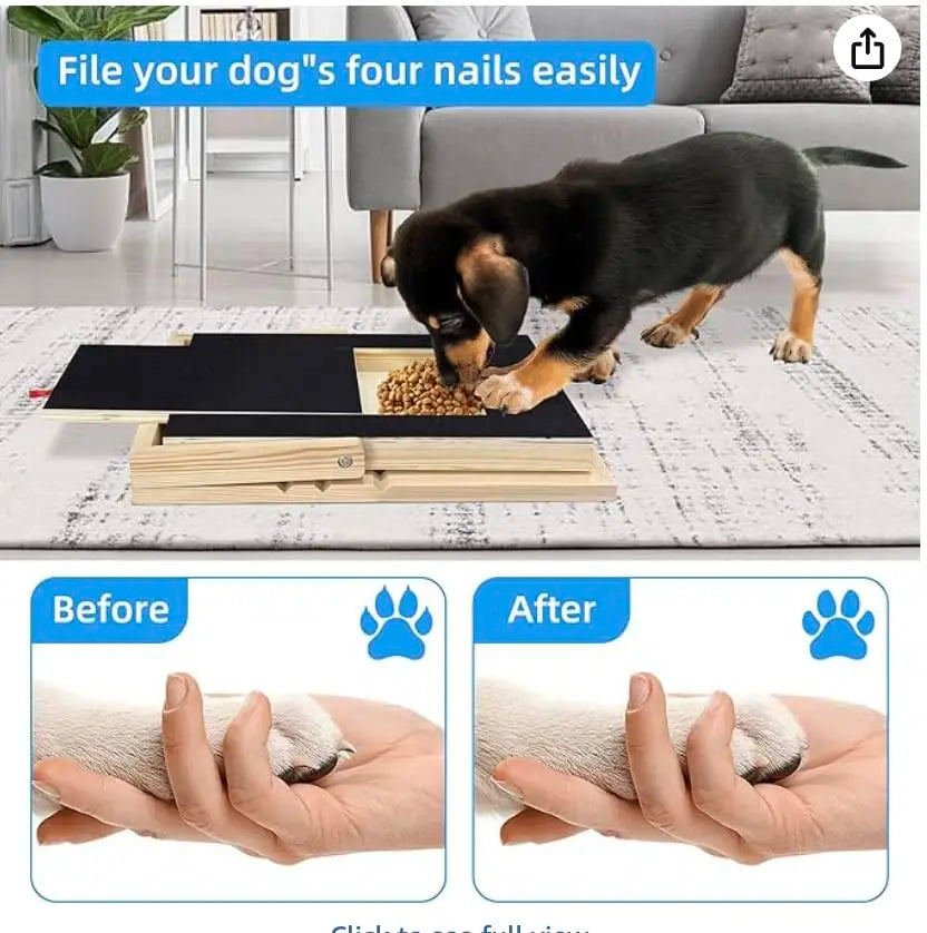 Wooden Dog Nail Scratch Board With Treat Drawer For Dogs