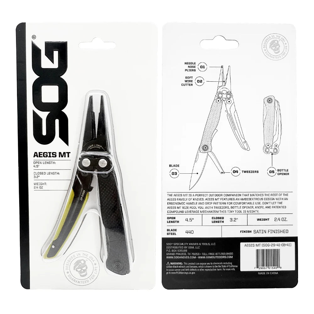 SOG Aegis Tactical Multi Tool Pliers For Outdoor Repairs