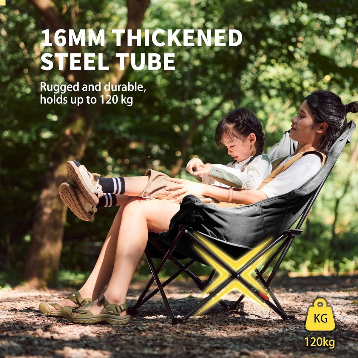Naturehike Folding Reclining High Back Camping Chair for Outdoor Relaxing