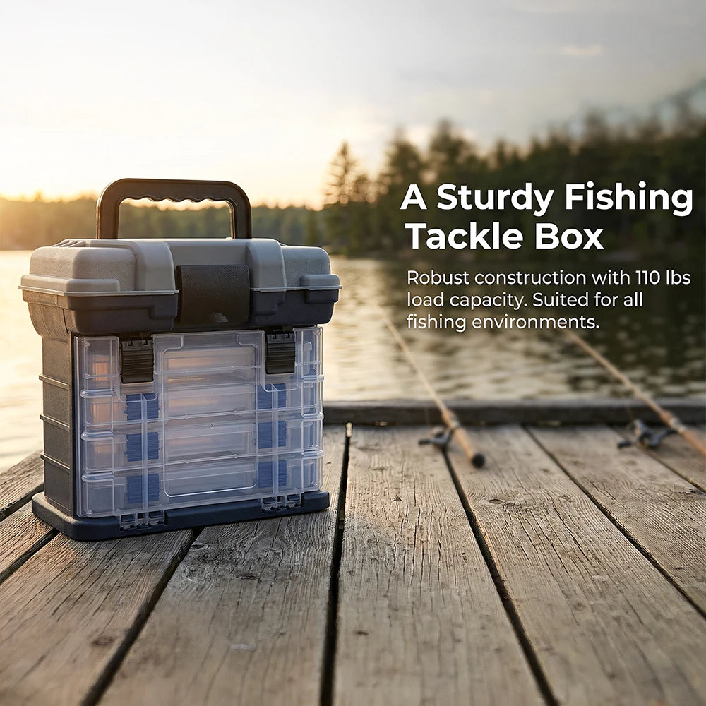 Zoe Fishing Tackle Box Kit with Pliers and Fishing Lures