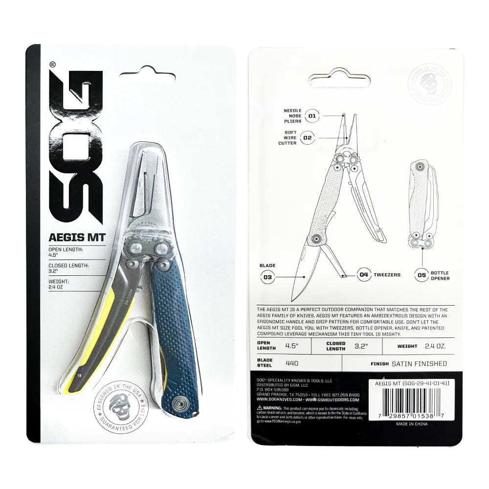 SOG Aegis Tactical Multi Tool Pliers For Outdoor Repairs