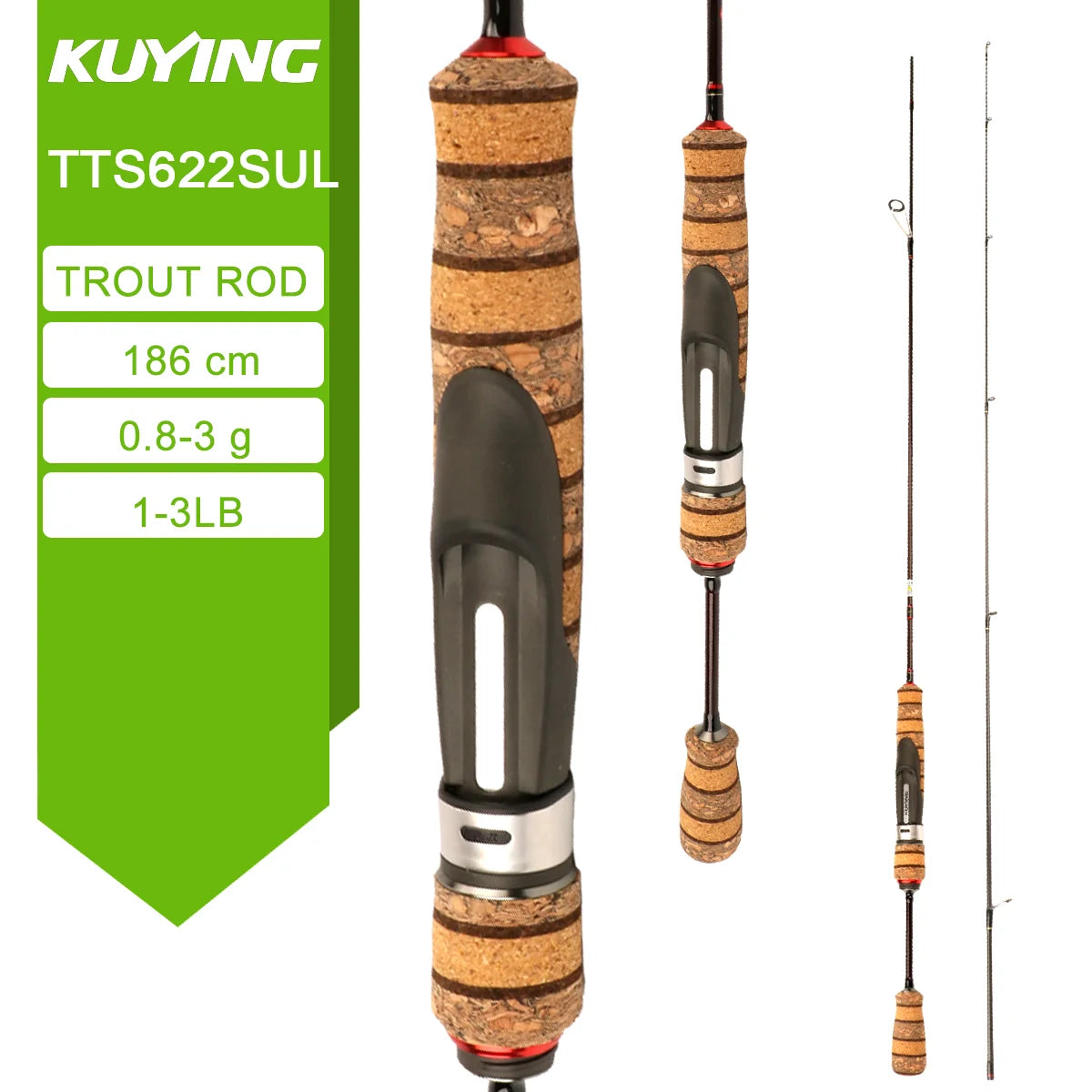 KUYING TETON Carbon Spinning And Casting Fishing Lure Rod