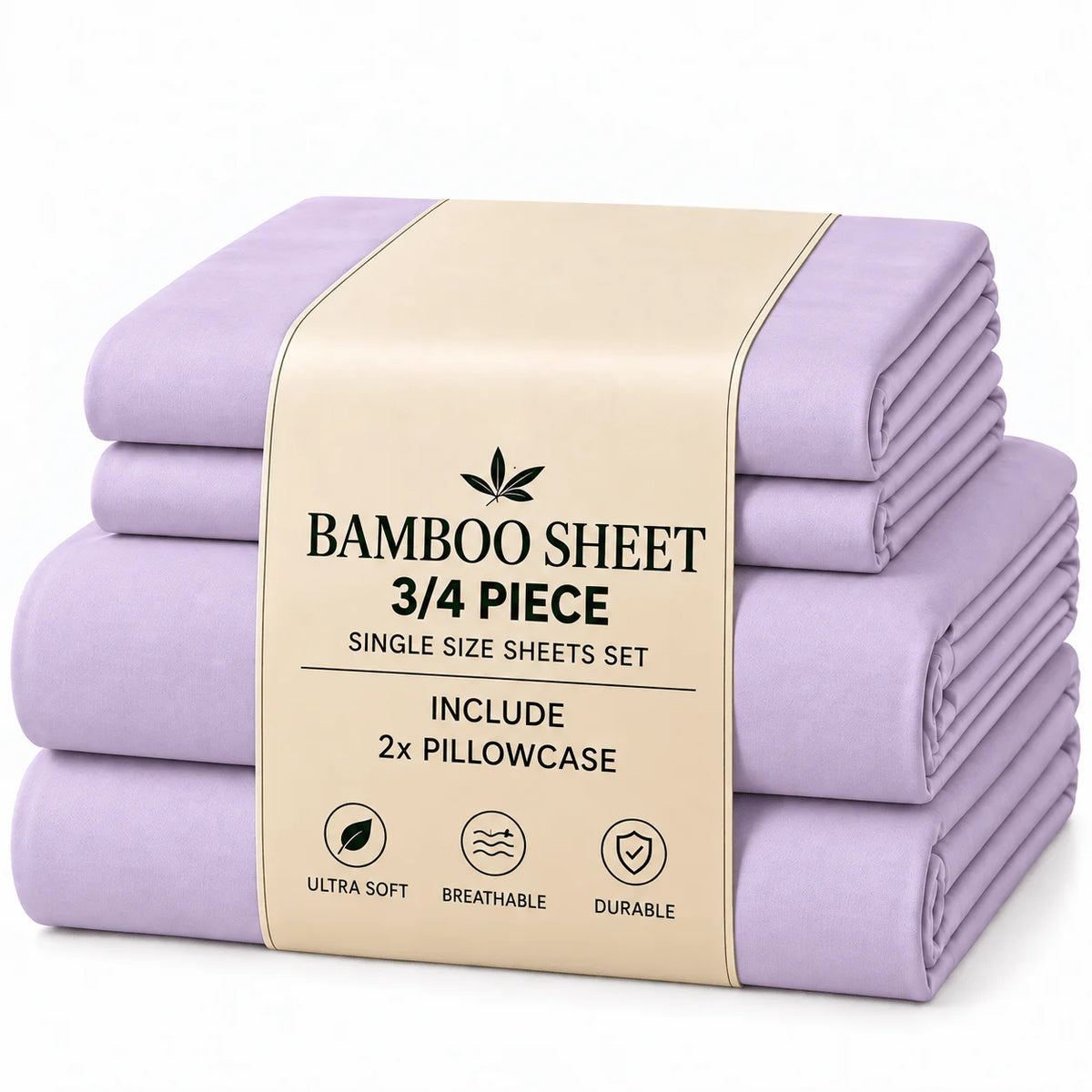 3/4pcs Bamboo Sheet Set, Twin/Full/Queen/King Size, Ultra Soft Breathable Hotel Style Bedding, 15 Inch Deep Pocket Fitted Sheet, Wrinkle Resistant & Machine Washable Bed Sheets