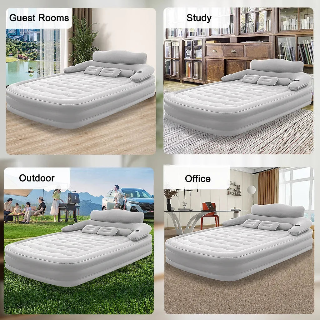 Built In Pump Inflatable Camping Mattress for Two Thickened PVC
