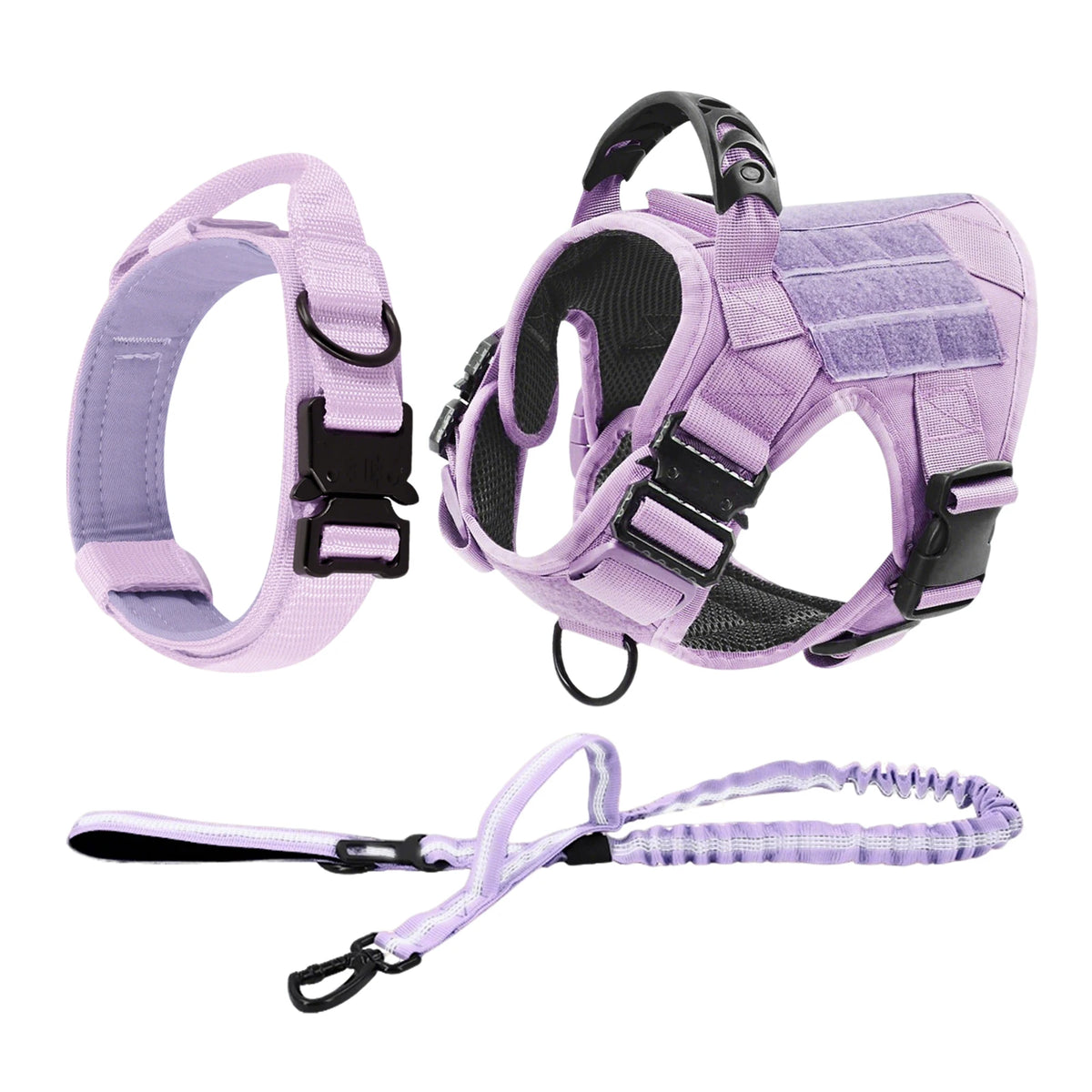 Adjustable Padded Tactical Dog Harness With Quick Release Buckle