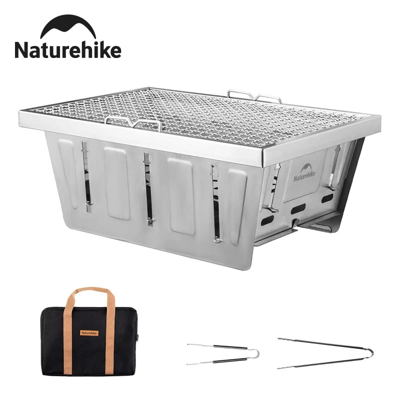 Naturehike Portable Folding Charcoal Grill for Camping and Outdoor Barbecue