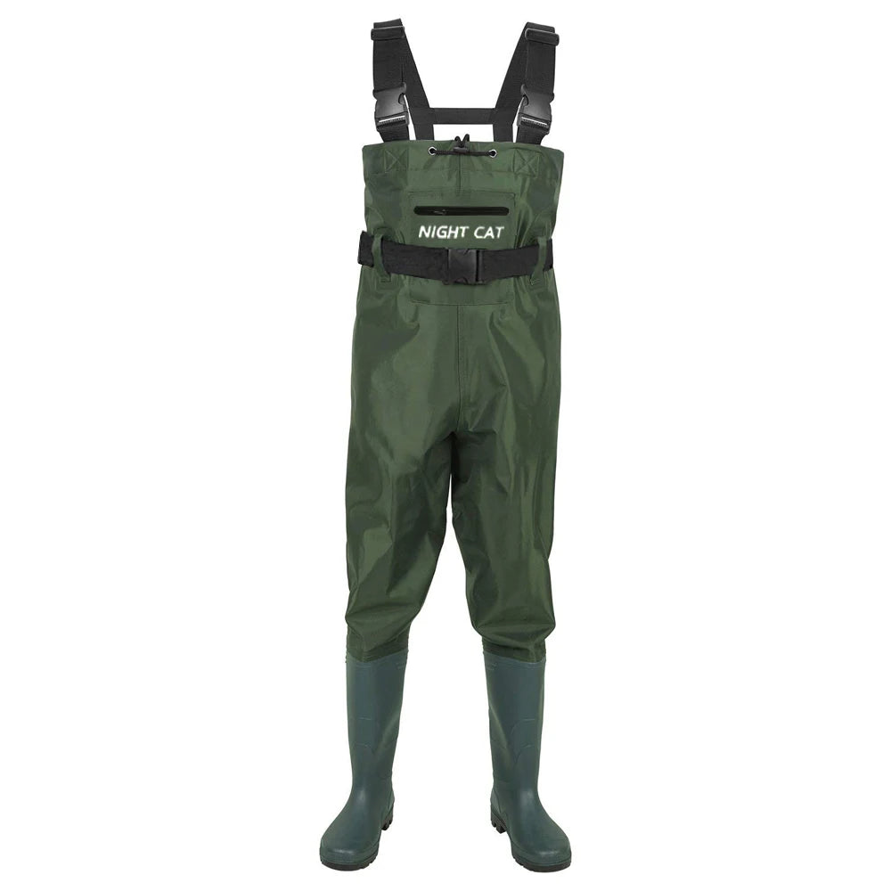 Night Cat Waterproof Breathable Chest Waders With Boots for Fishing and Hunting