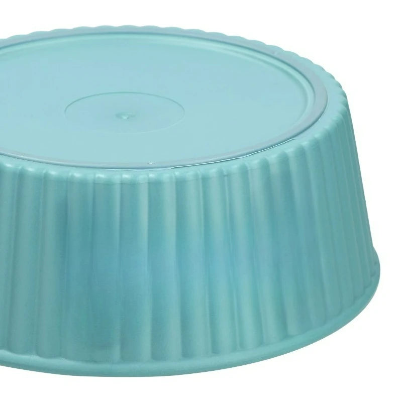 Embossed Bone Design Plastic Pet Feeding Bowl for Dogs