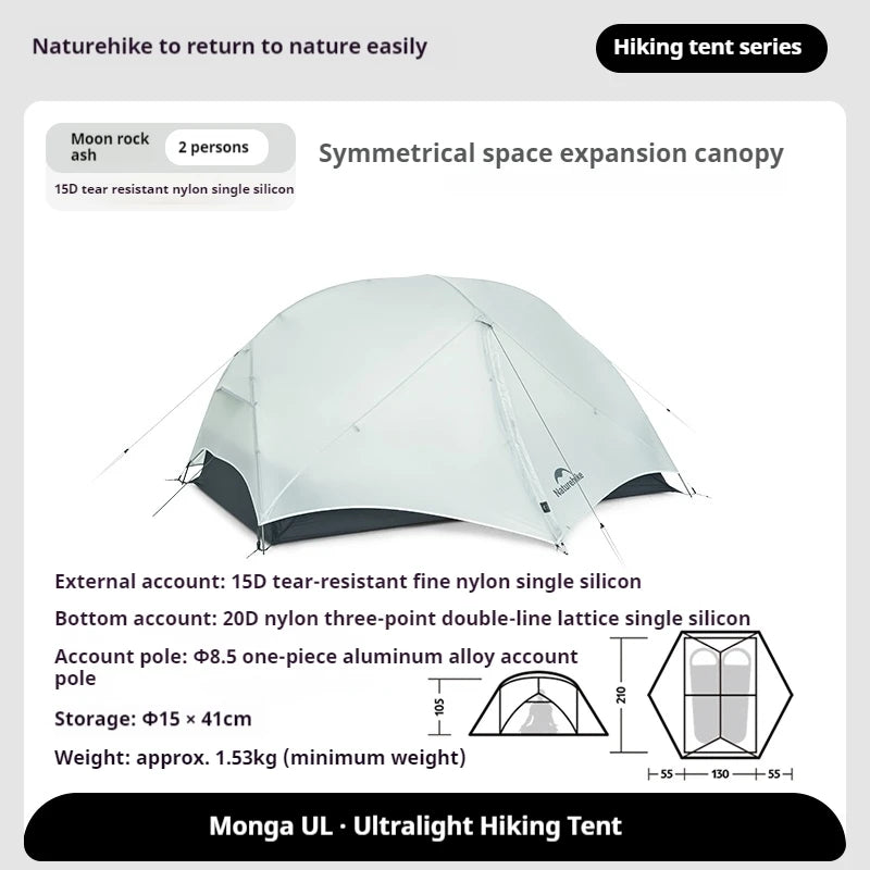Naturehike Mongar Ultralight Two Person Three Season Camping Tent