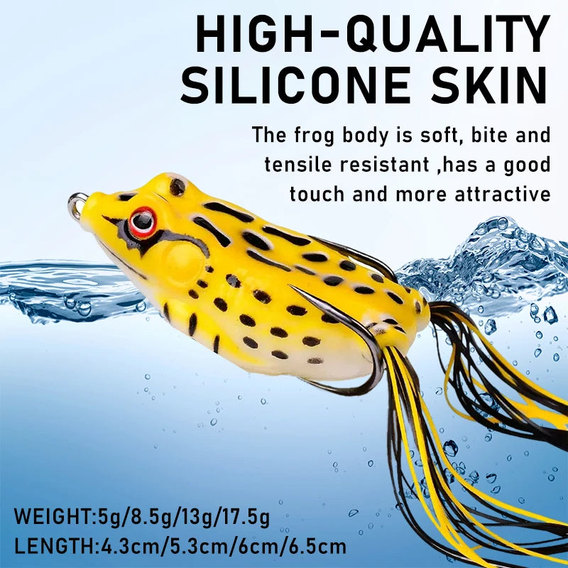 Frog Shape Soft Plastic Fishing Lure With Realistic 3D Eyes