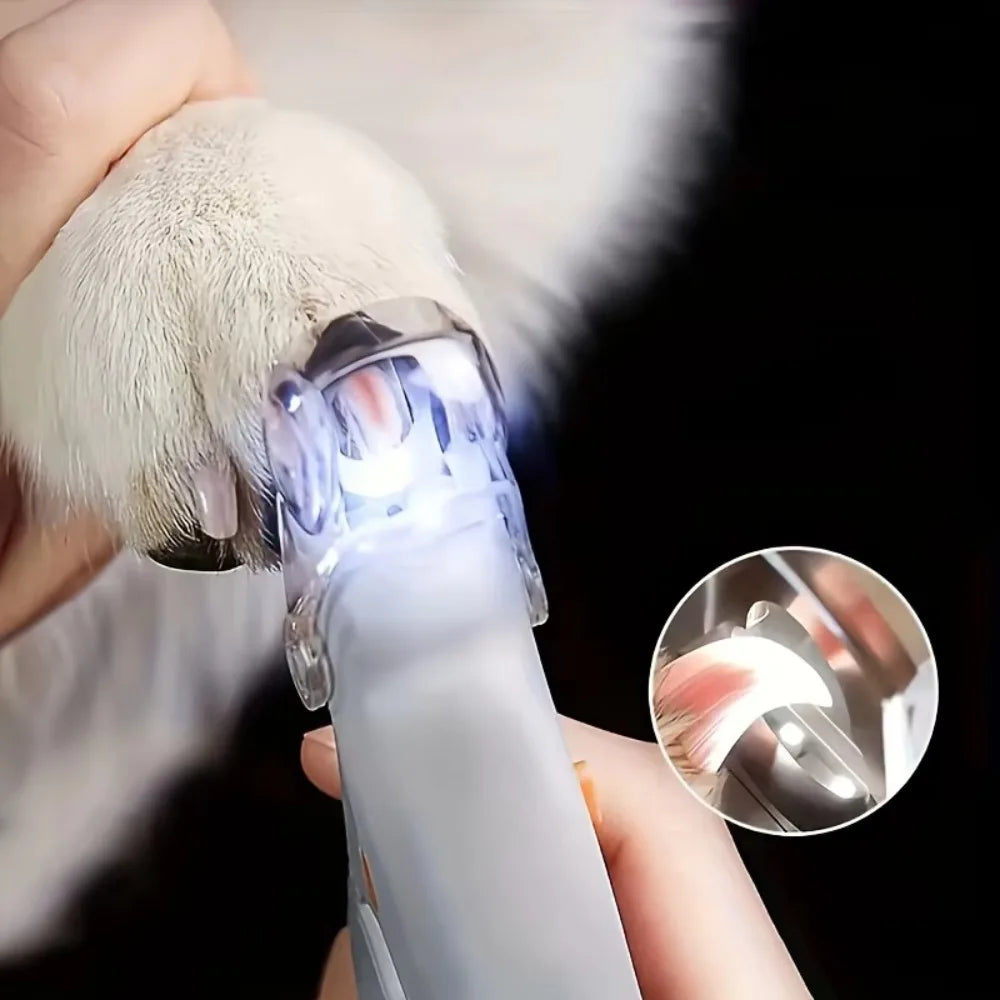 LED Pet Nail Clipper With Light For Cat Dog Grooming