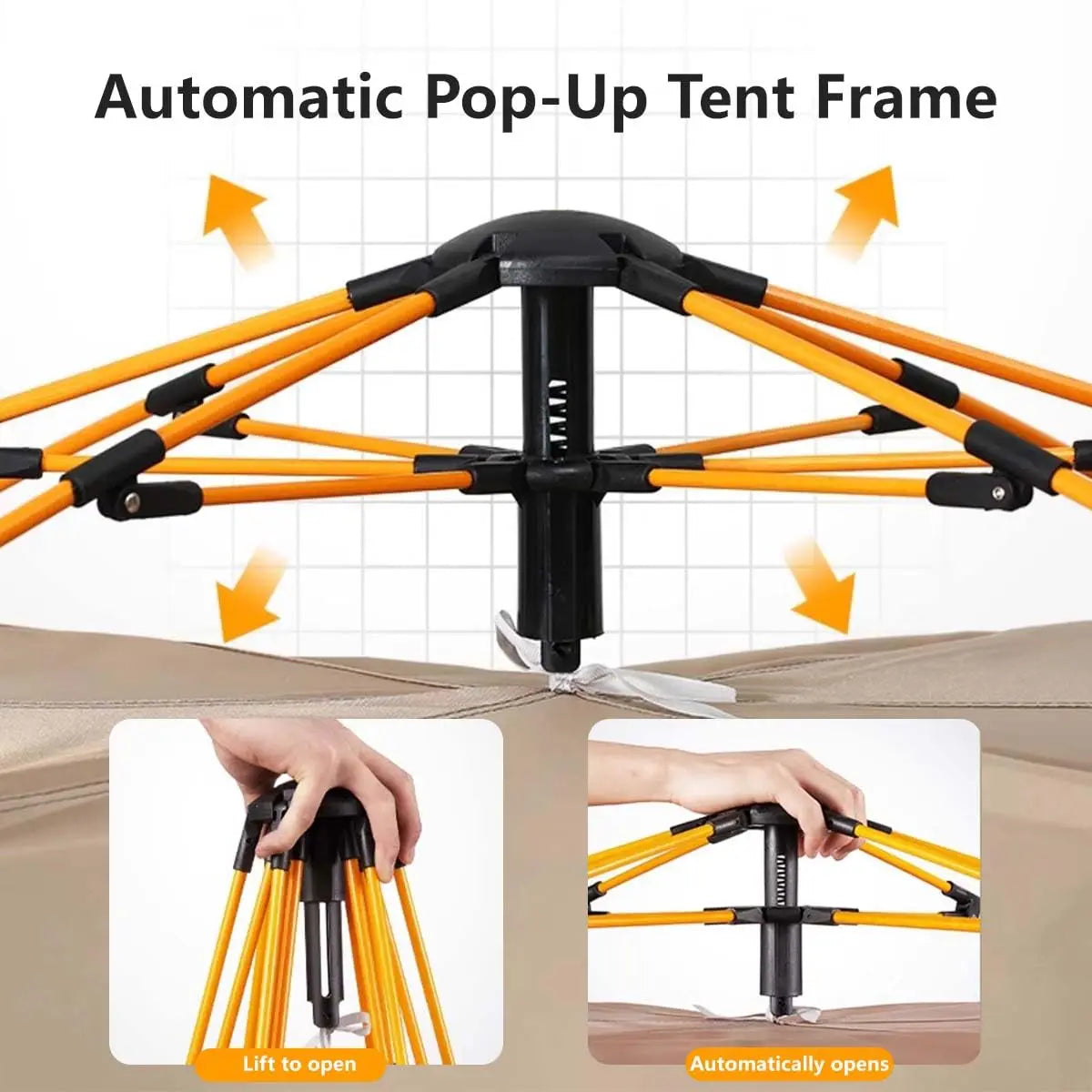 TRIBENEST Automatic Pop Up Camping Tent for Outdoor Family Adventures