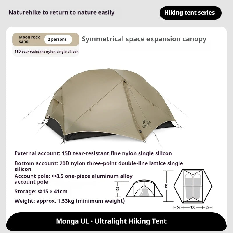 Naturehike Mongar Ultralight Two Person Three Season Camping Tent