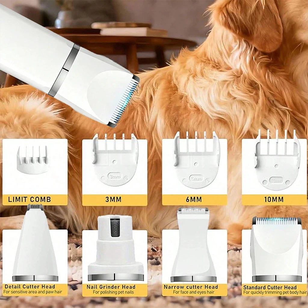 SHUYU Rechargeable Pet Grooming Clipper Kit for Dogs and Cats