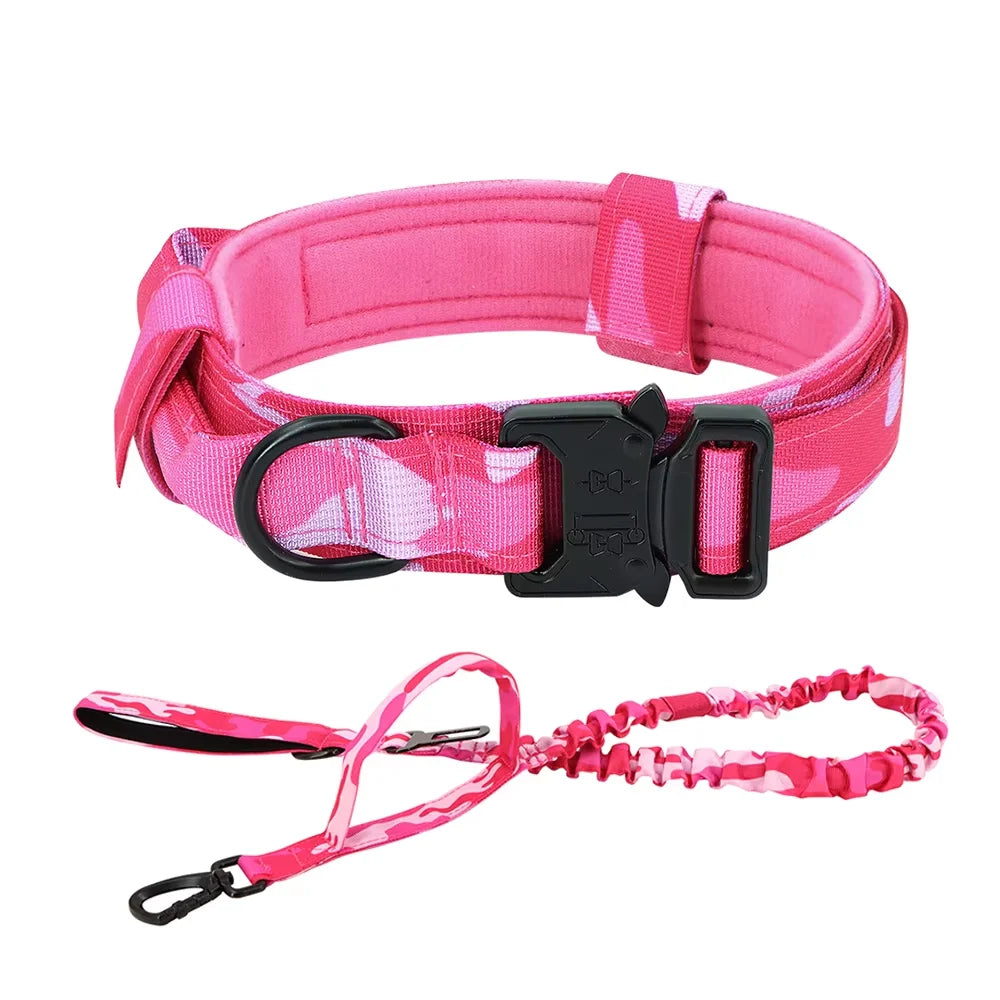 PETRAVEL Adjustable Tactical Dog Training Collar and Leash Set