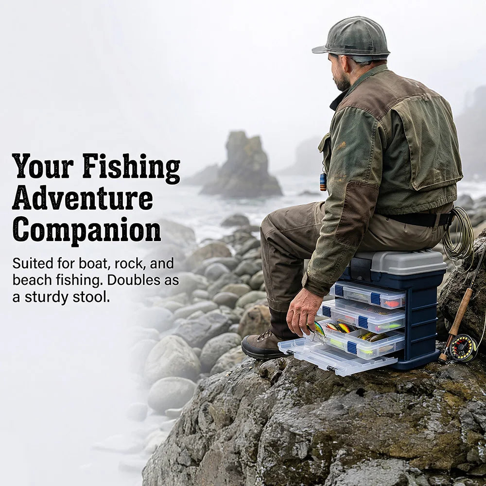 Zoe Fishing Tackle Box Kit with Pliers and Fishing Lures