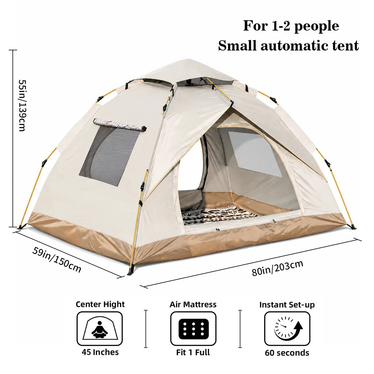 TRIBENEST Automatic Pop Up Camping Tent for Outdoor Family Adventures