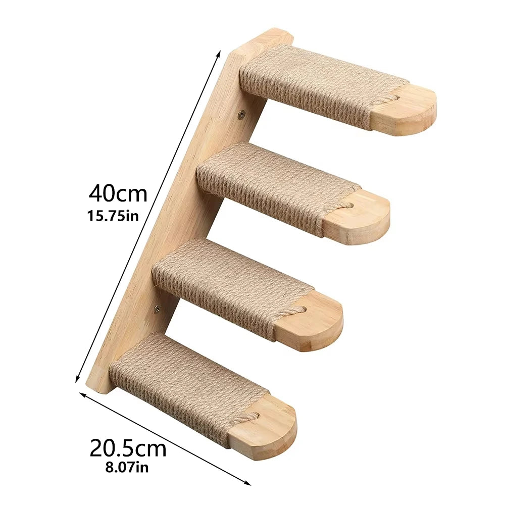 CWV Moon Shape Cat Wall Shelves With Hammock Star Perches