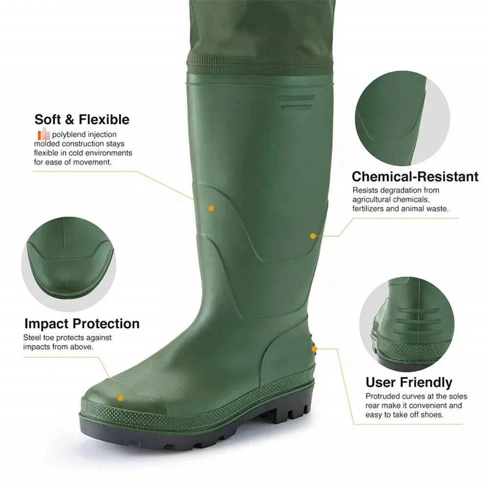 Night Cat Waterproof Breathable Chest Waders With Boots for Fishing and Hunting