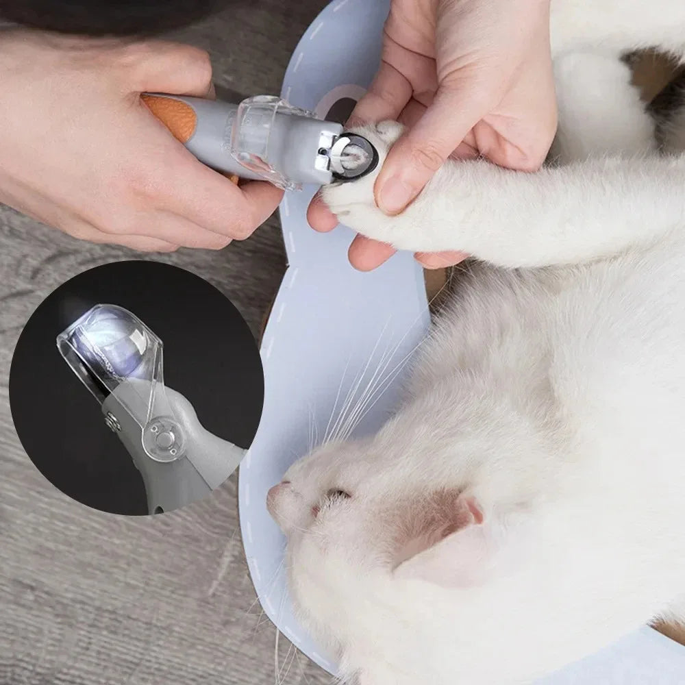 LED Pet Nail Clipper With Light For Cat Dog Grooming