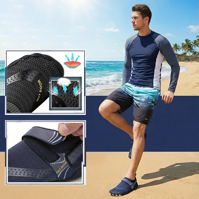 Men's Quick Dry Non Slip Aqua Shoes for Outdoor Swimming