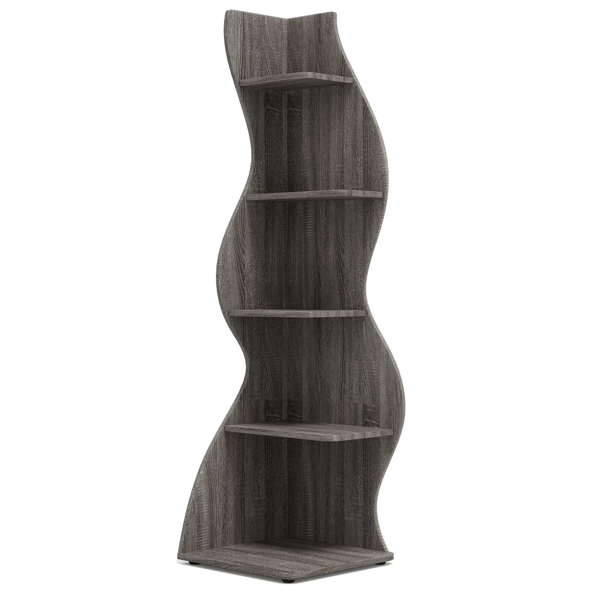 Tribesigns Modern Five Tier Corner Bookshelf And Plant Stand