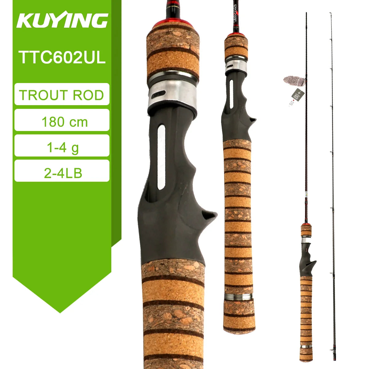 KUYING TETON Carbon Spinning And Casting Fishing Lure Rod
