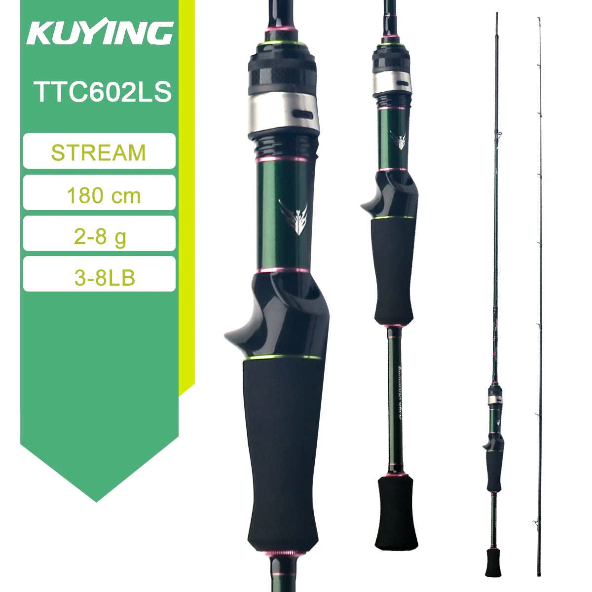 KUYING TETON Carbon Spinning And Casting Fishing Lure Rod