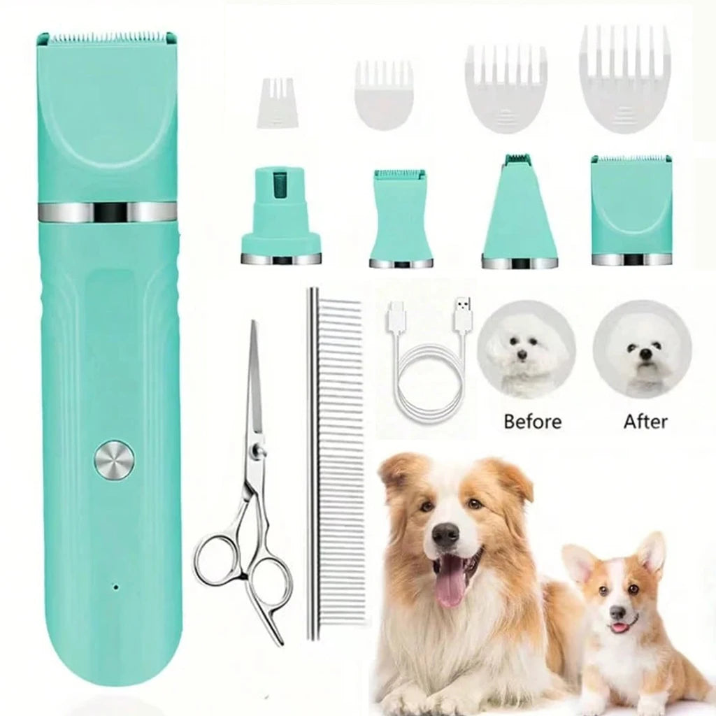 SHUYU Rechargeable Pet Grooming Clipper Kit for Dogs and Cats