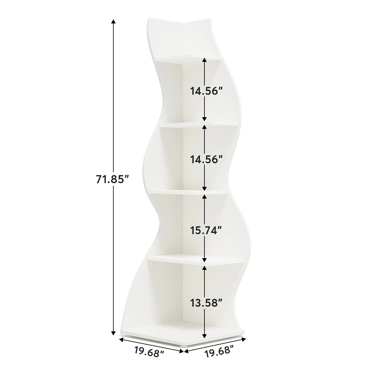 Tribesigns Modern Five Tier Corner Bookshelf And Plant Stand