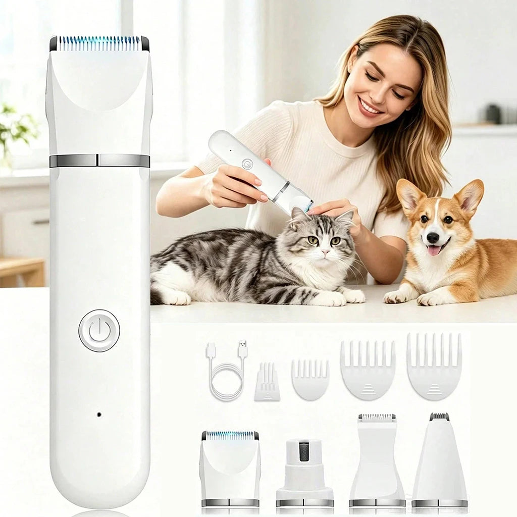 SHUYU Rechargeable Pet Grooming Clipper Kit for Dogs and Cats