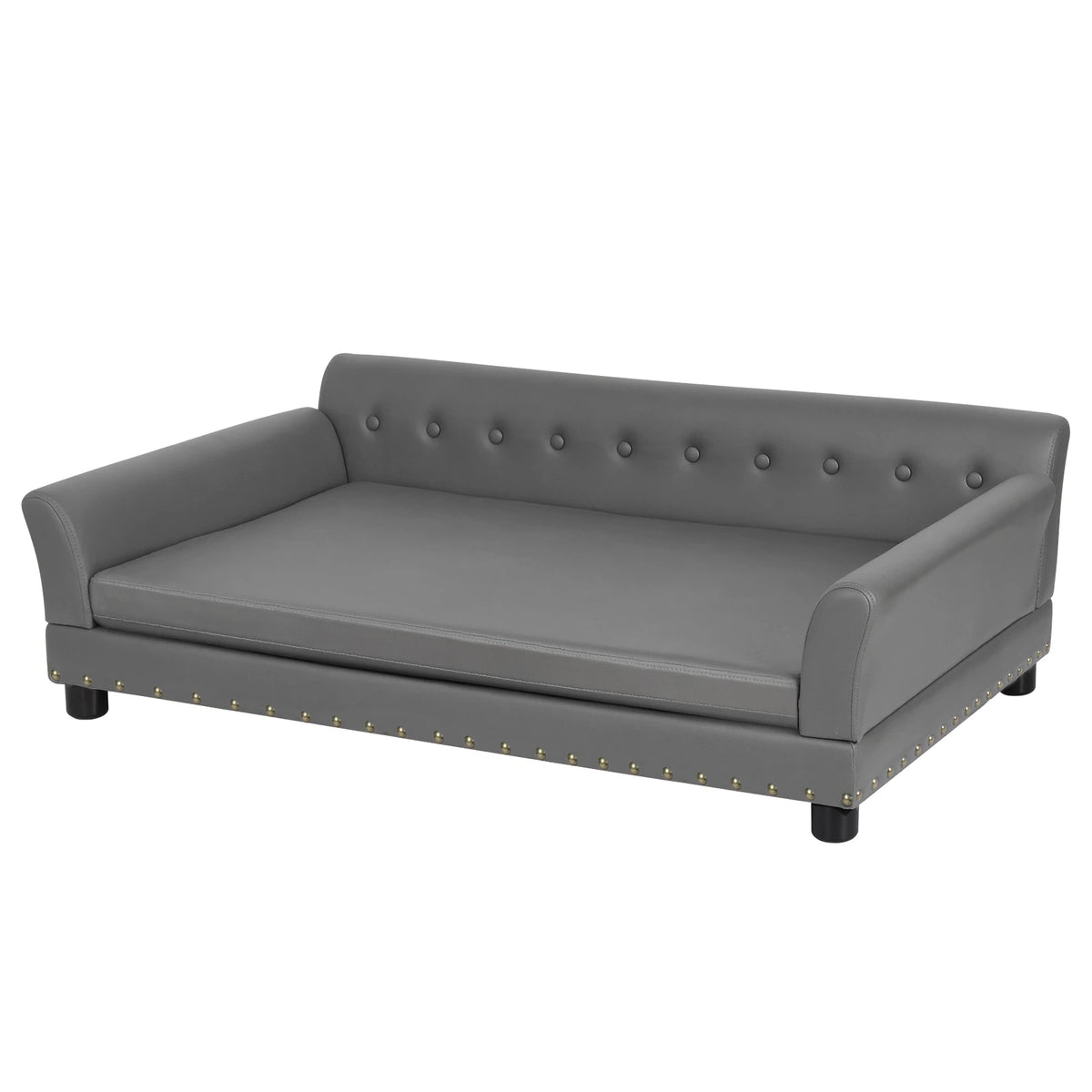 BINGOPAW Durable Elevated Dog Sofa Bed With Waterproof Leather Comfort