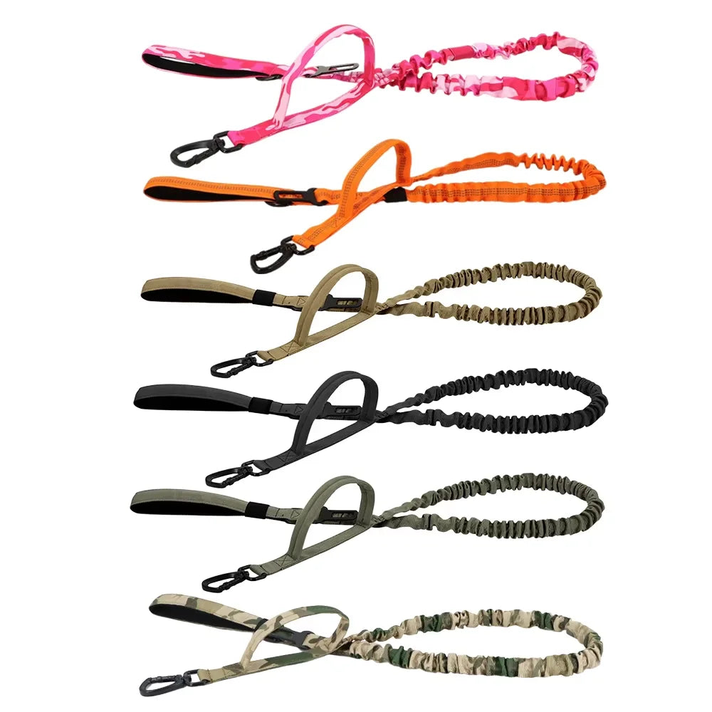 PETRAVEL Adjustable Military Dog Leash With Quick Release Dual Handles