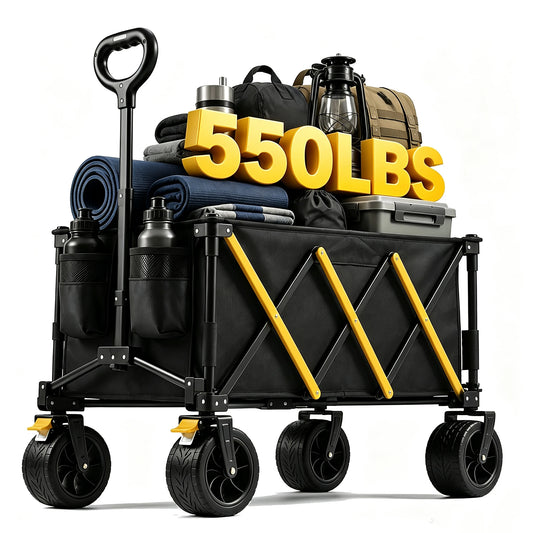 Heavy Duty Folding Utility Wagon for Camping and Outdoor Use