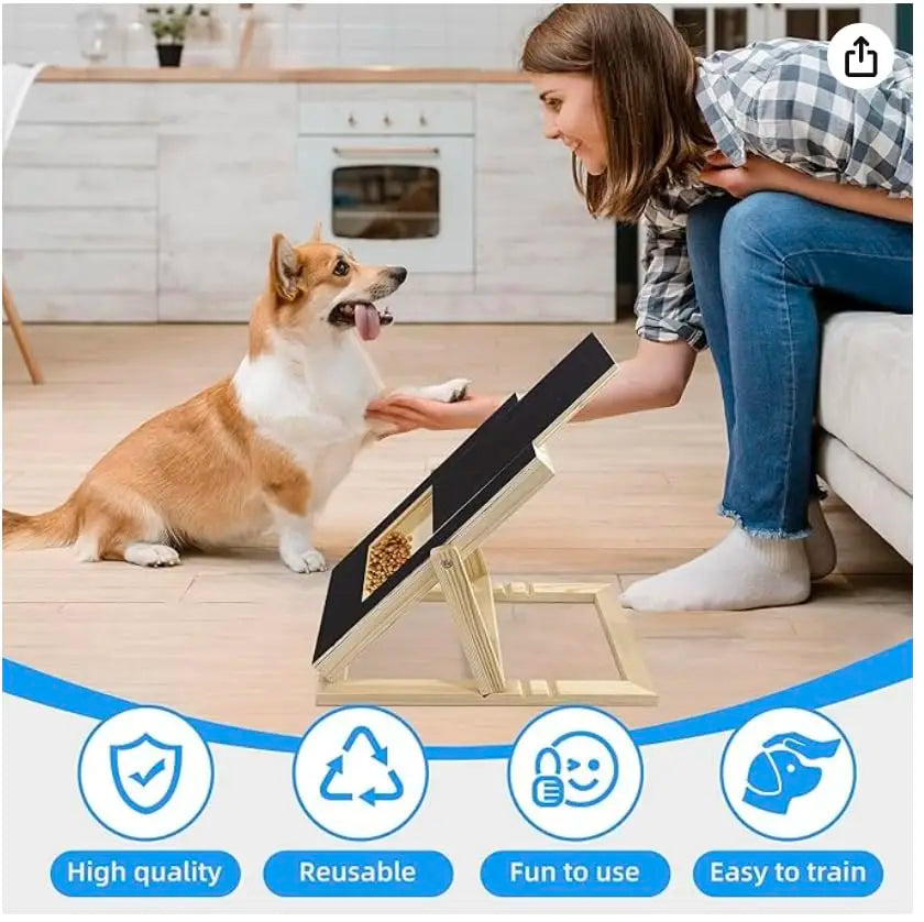 Wooden Dog Nail Scratch Board With Treat Drawer For Dogs