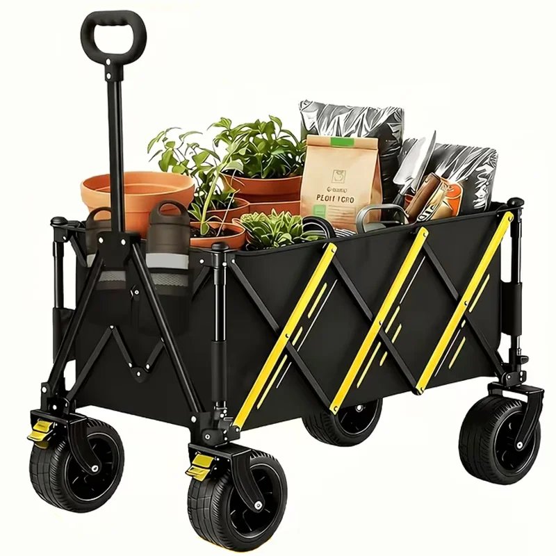 Heavy Duty Folding Utility Wagon for Camping and Outdoor Use