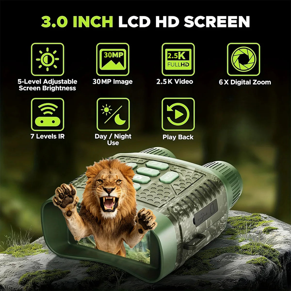 Digital Night Vision Monocular Camera With 6X Zoom And Infrared