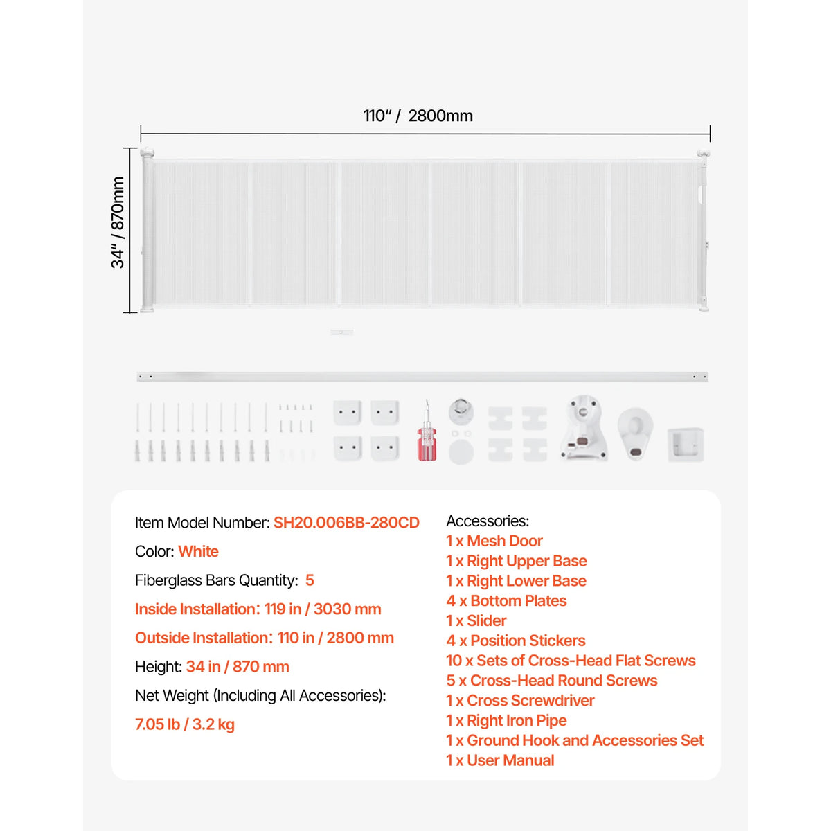 SucceBuy Retractable Safety Gate for Babies, Children and Pets