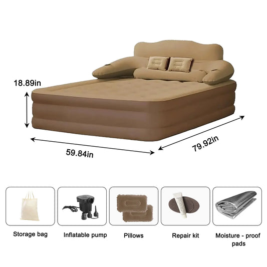 Built In Pump Inflatable Camping Mattress for Two Thickened PVC