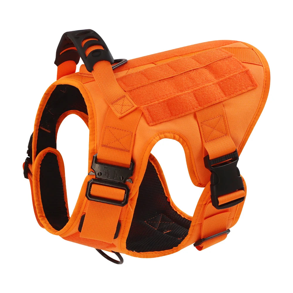 Adjustable Padded Tactical Dog Harness With Quick Release Buckle