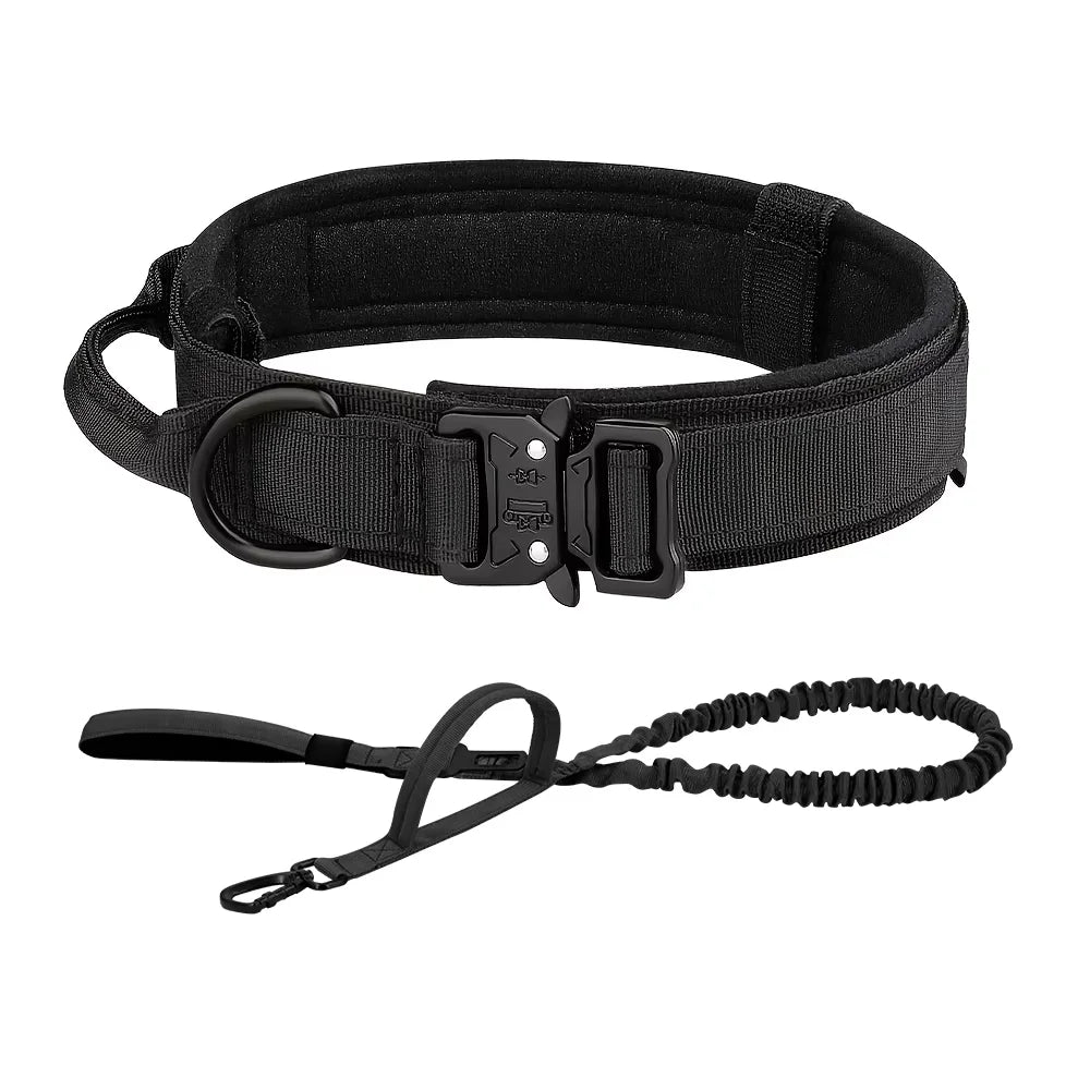 PETRAVEL Adjustable Tactical Dog Training Collar and Leash Set