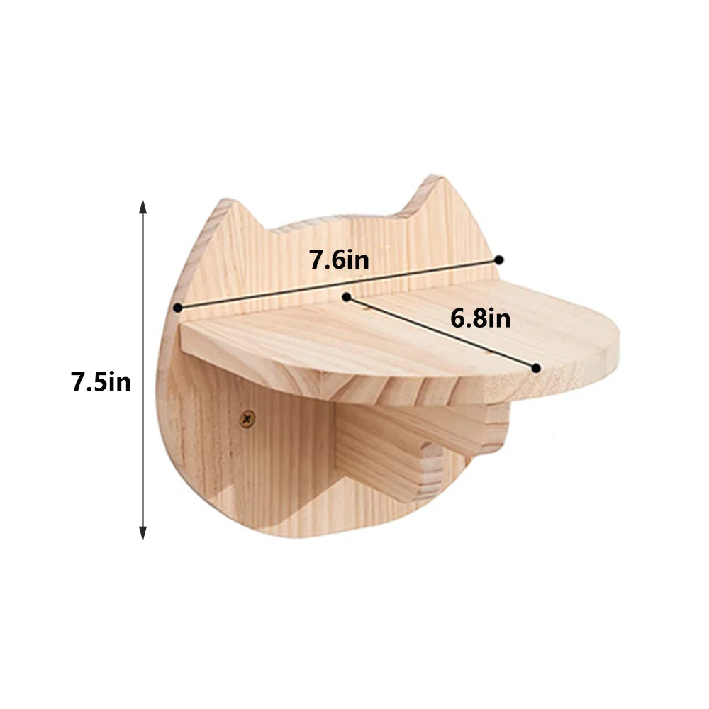 CWV Moon Shape Cat Wall Shelves With Hammock Star Perches