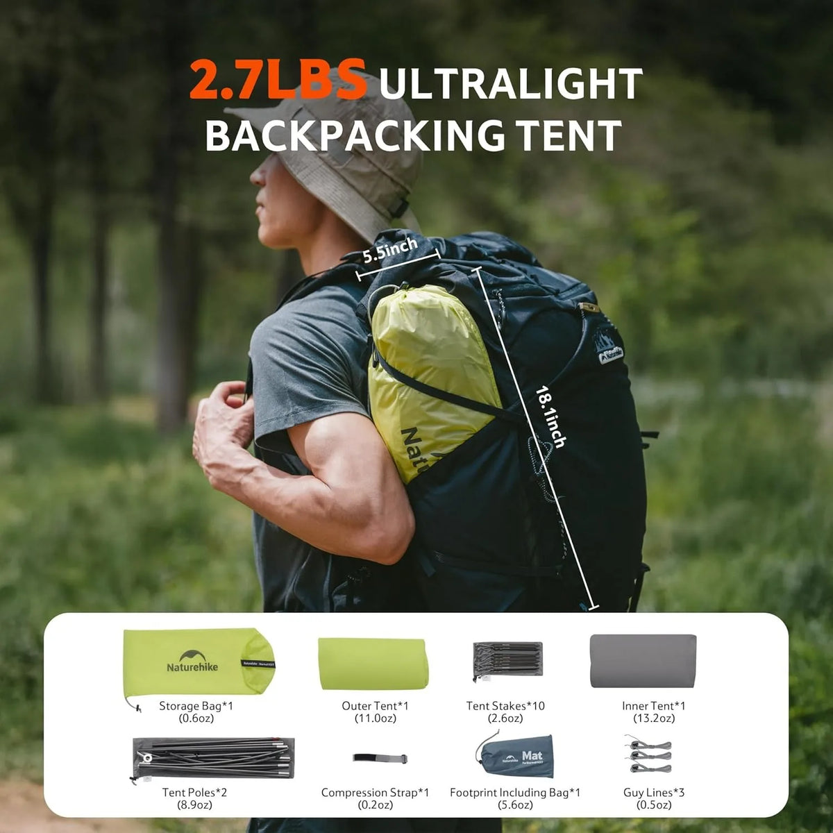 Naturehike Star Trail EXT Ultralight Waterproof Backpacking Tent