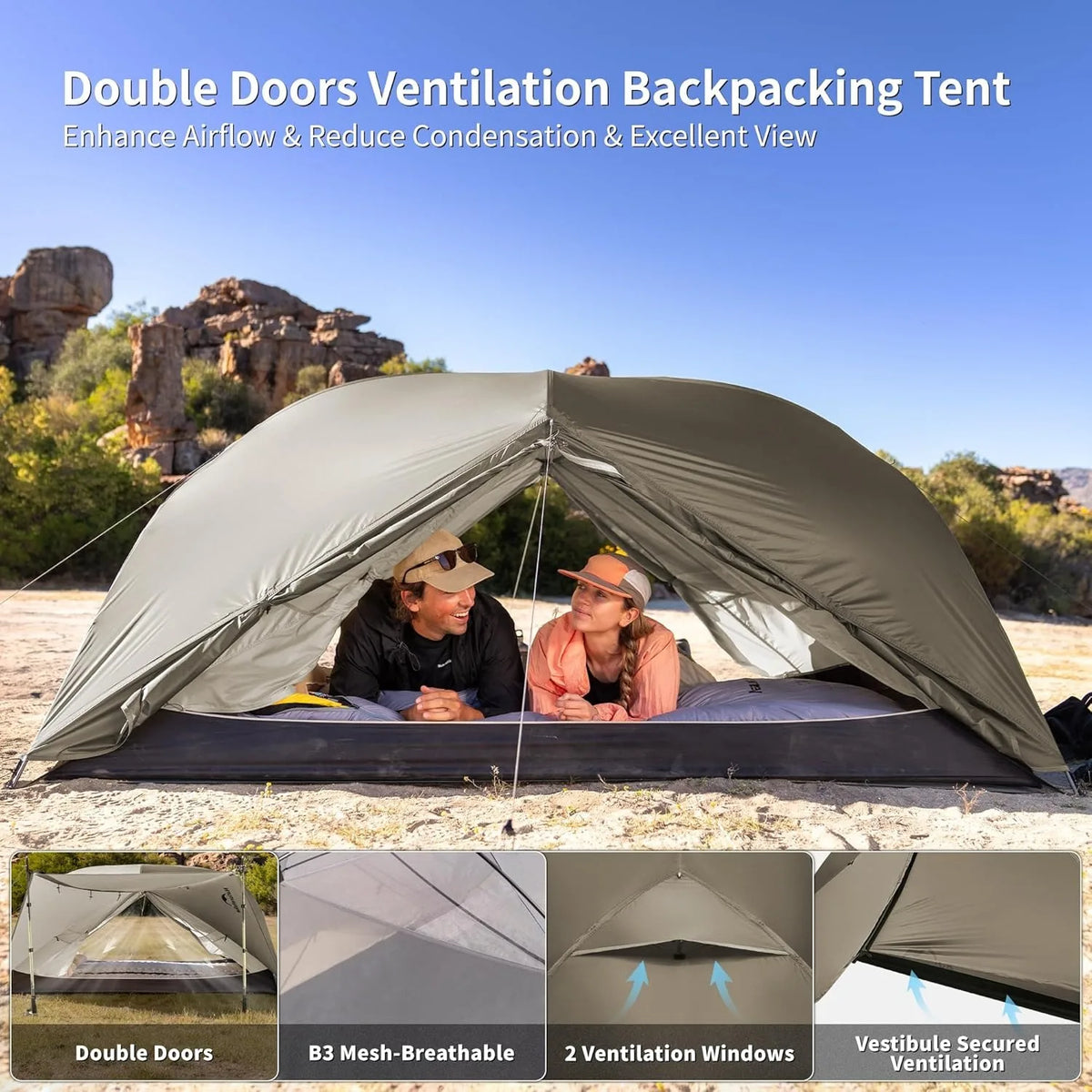 Naturehike Mongar Pro Ultralight Waterproof Backpacking Camping Tent