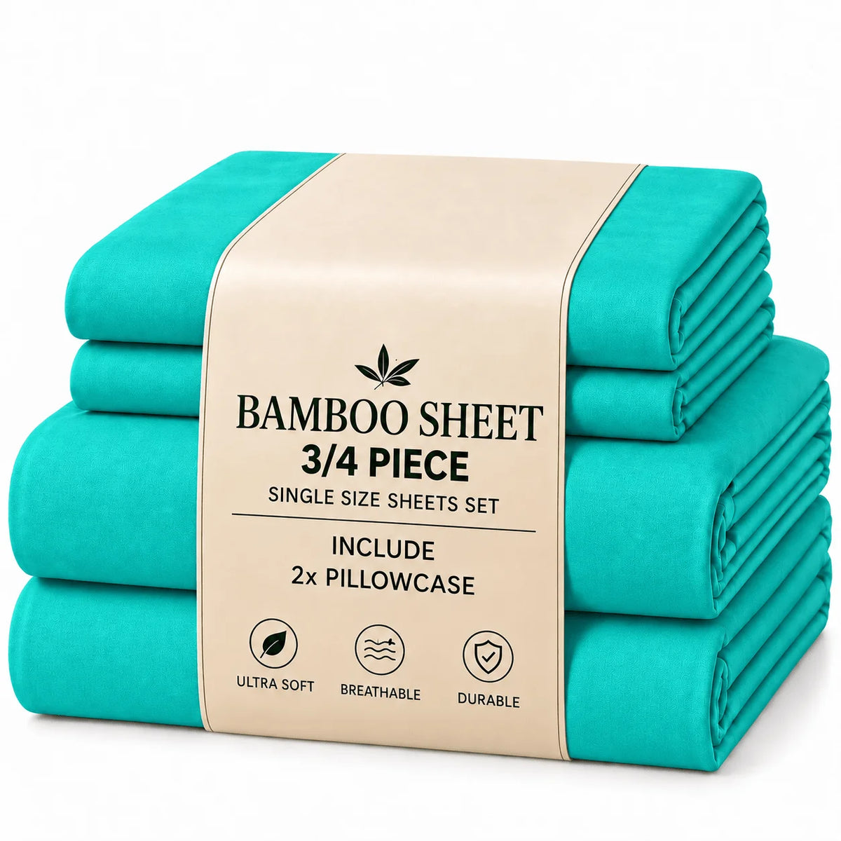3/4pcs  Bamboo Sheet Set, Twin/Full/Queen/King Size, Ultra Soft Breathable Hotel Style Bedding, 15 Inch Deep Pocket Fitted Sheet, Wrinkle Resistant & Machine Washable Bed Sheets