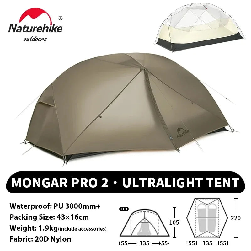 Naturehike Mongar Pro Ultralight Waterproof Backpacking Camping Tent