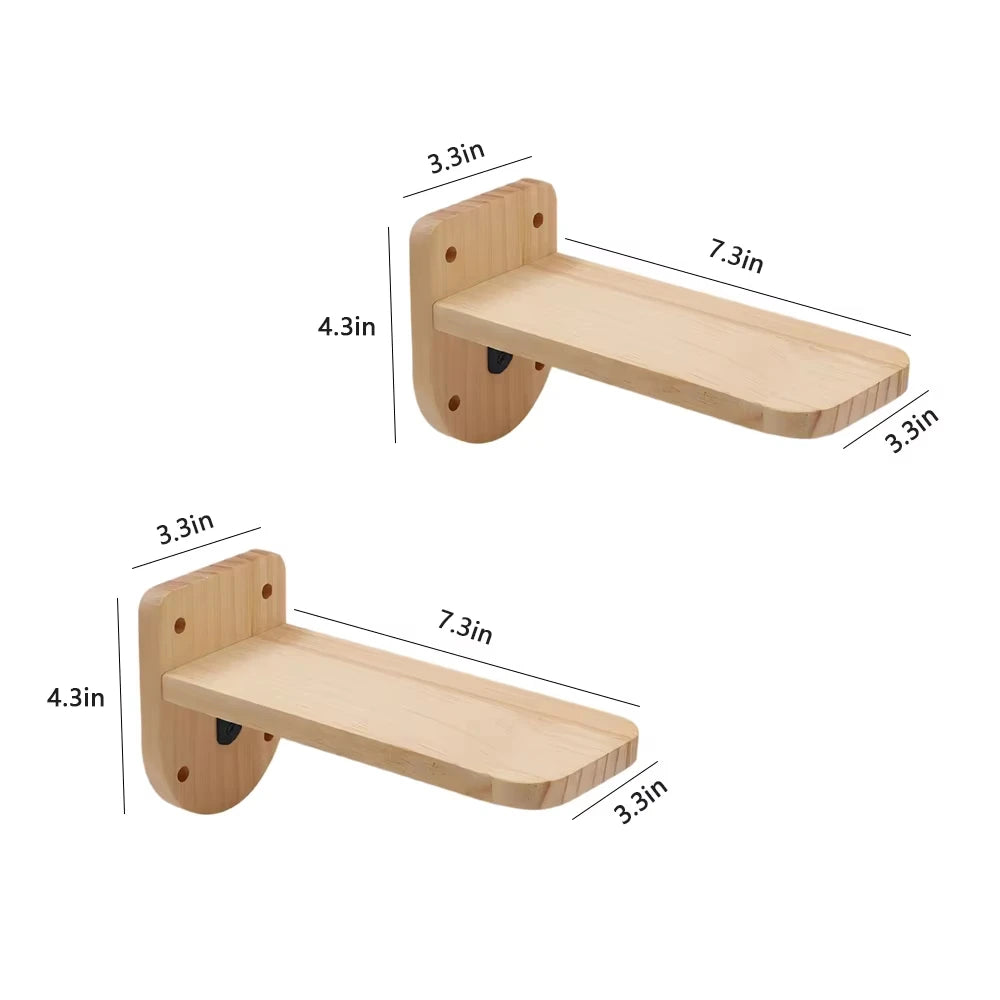 CWV Moon Shape Cat Wall Shelves With Hammock Star Perches