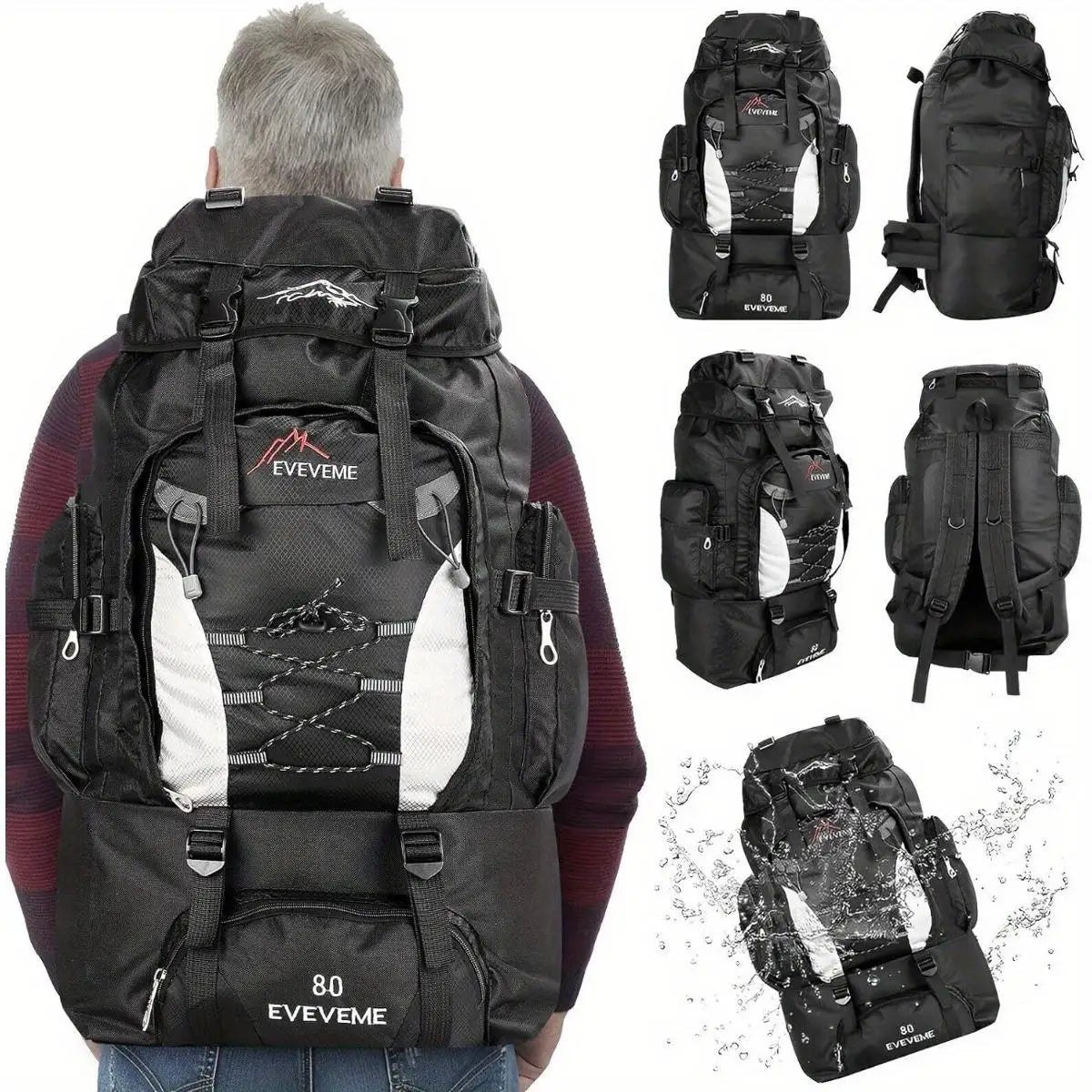 Outdoor Hiking Backpack for Camping Cycling Travel and Mountaineering