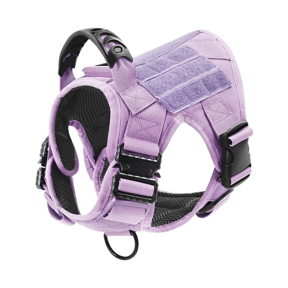 Adjustable Padded Tactical Dog Harness With Quick Release Buckle